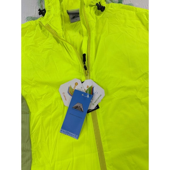 MAPAMYUMCO Yellow Green Ultra Light Quick Dry Hooded Jacket XL - Picture 7 of 12